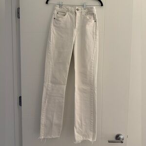 Zara Women's Straight Leg white Jeans